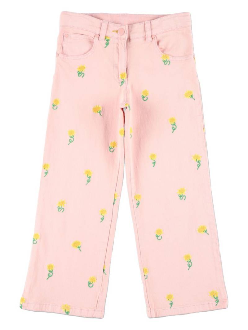 Stella McCartney Kids embroidered straight-leg jeans - Pink von Stella McCartney Kids