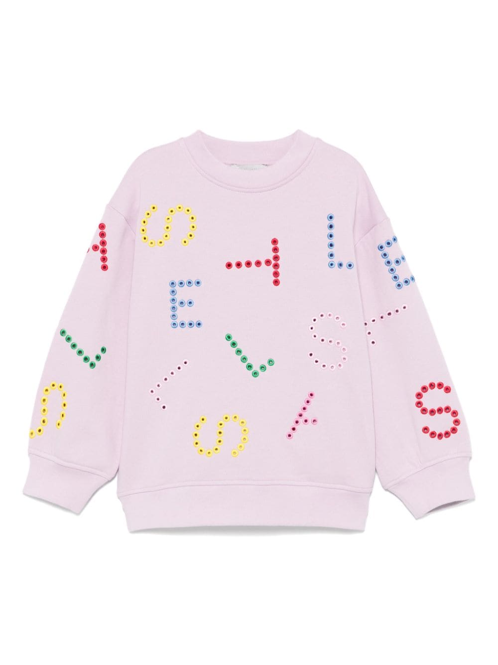 Stella McCartney Kids eyelet-logo sweatshirt - Purple von Stella McCartney Kids