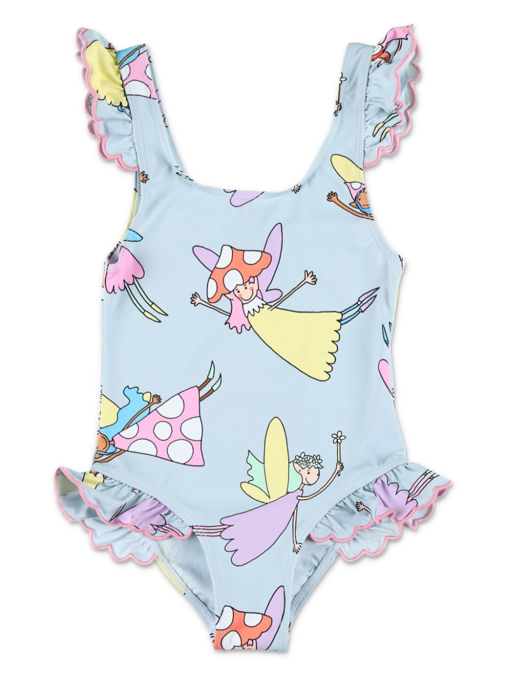 Stella McCartney Kids fairy-print swimsuit - Blue von Stella McCartney Kids