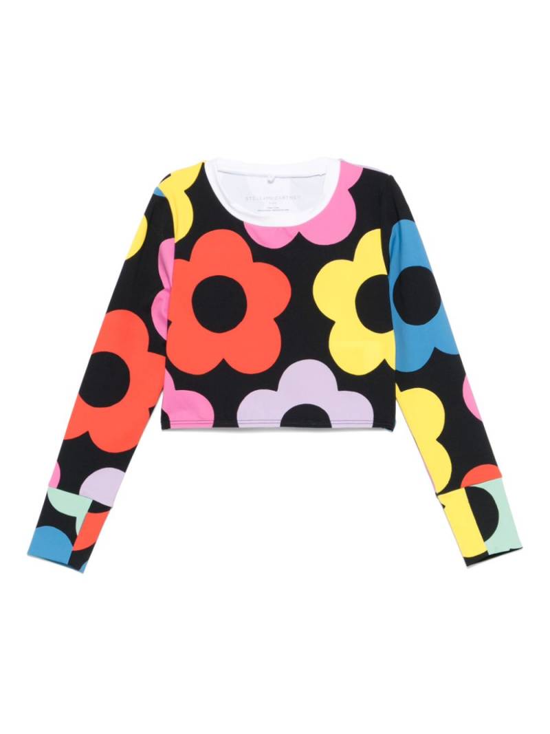 Stella McCartney Kids floral-print T-shirt - Black von Stella McCartney Kids