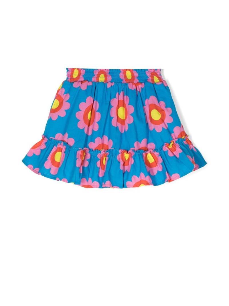 Stella McCartney Kids floral-print cotton skirt - Blue von Stella McCartney Kids