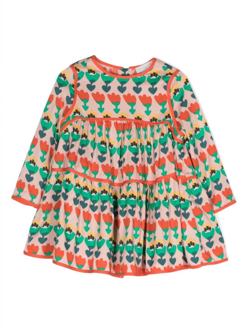 Stella McCartney Kids floral-print crew-neck dress - Pink von Stella McCartney Kids