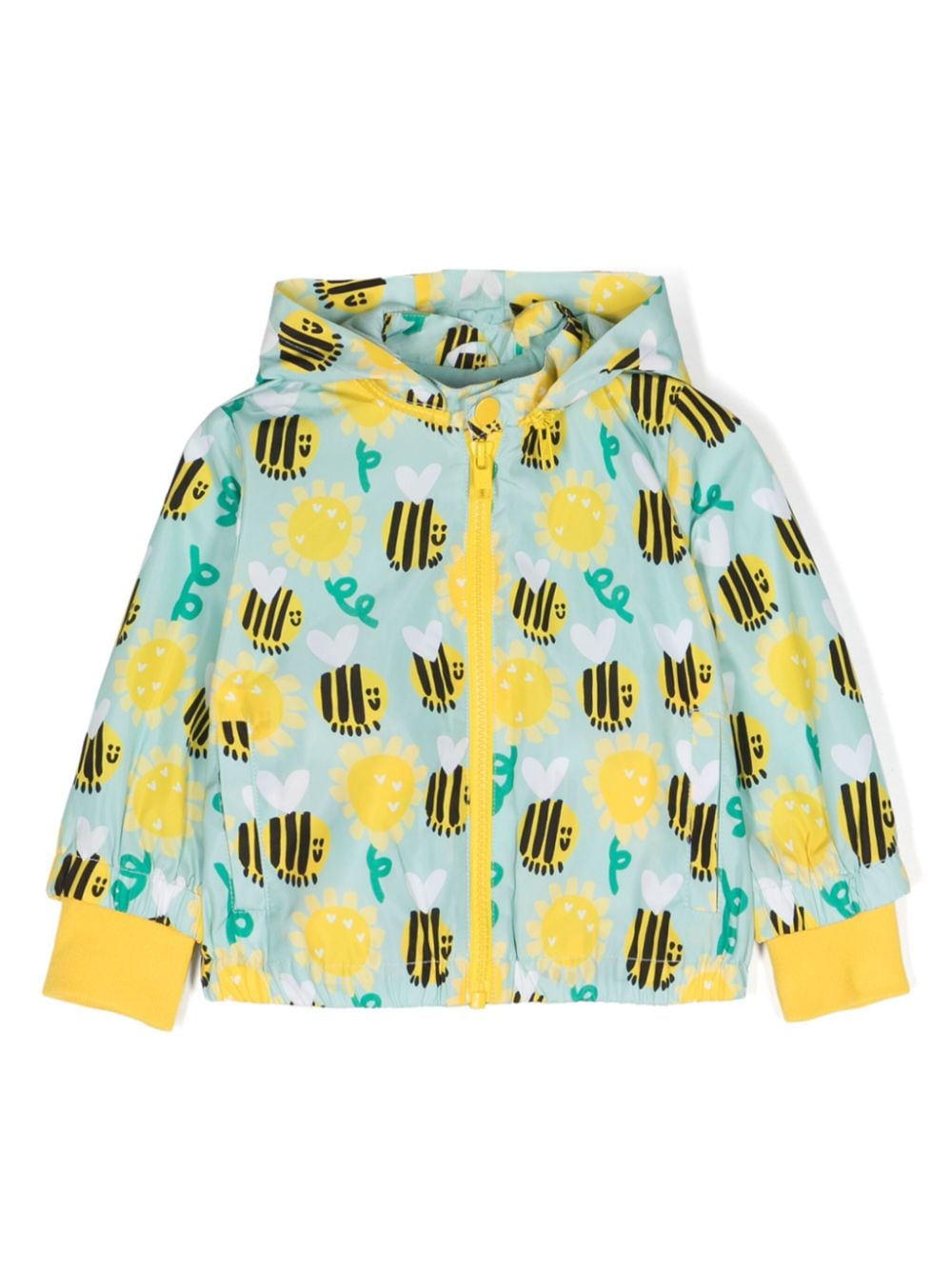 Stella McCartney Kids floral-print hooded jacket - Green von Stella McCartney Kids