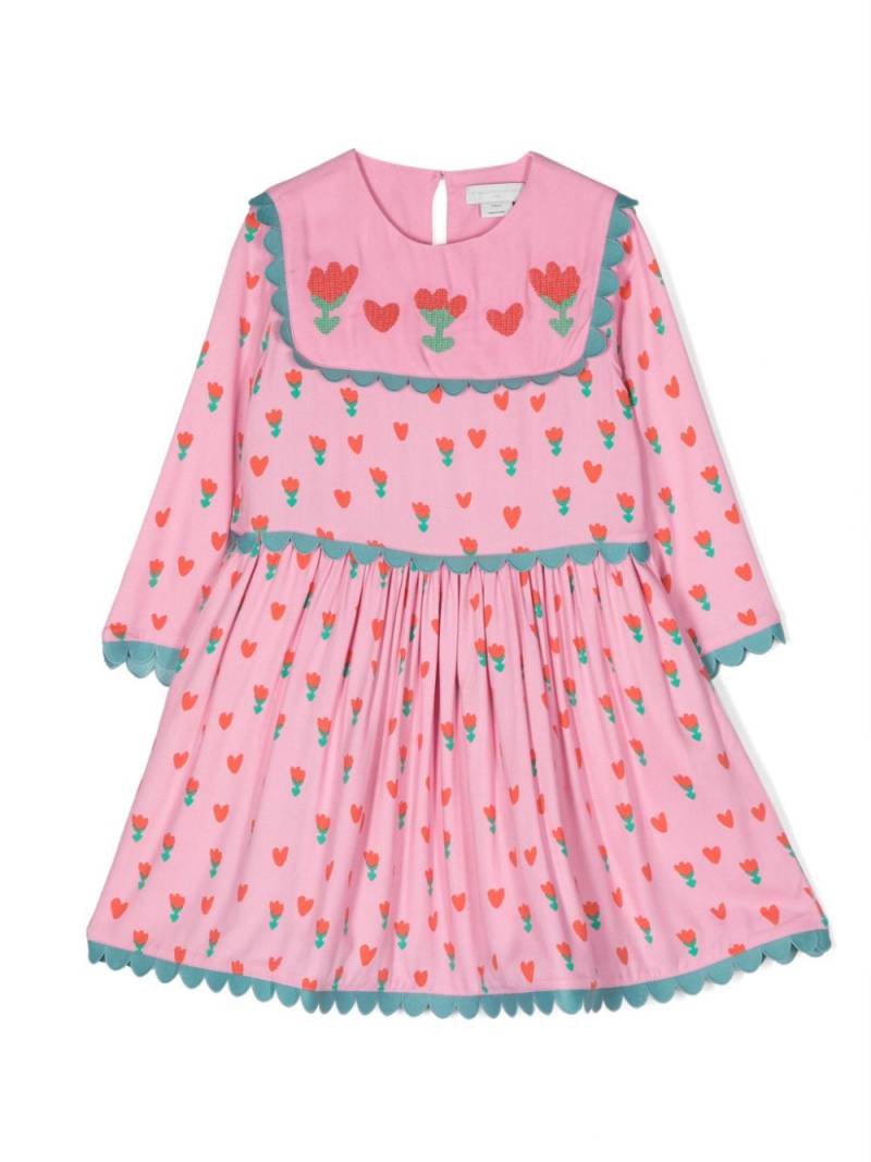 Stella McCartney Kids floral-print long-sleeve smock dress - Pink von Stella McCartney Kids