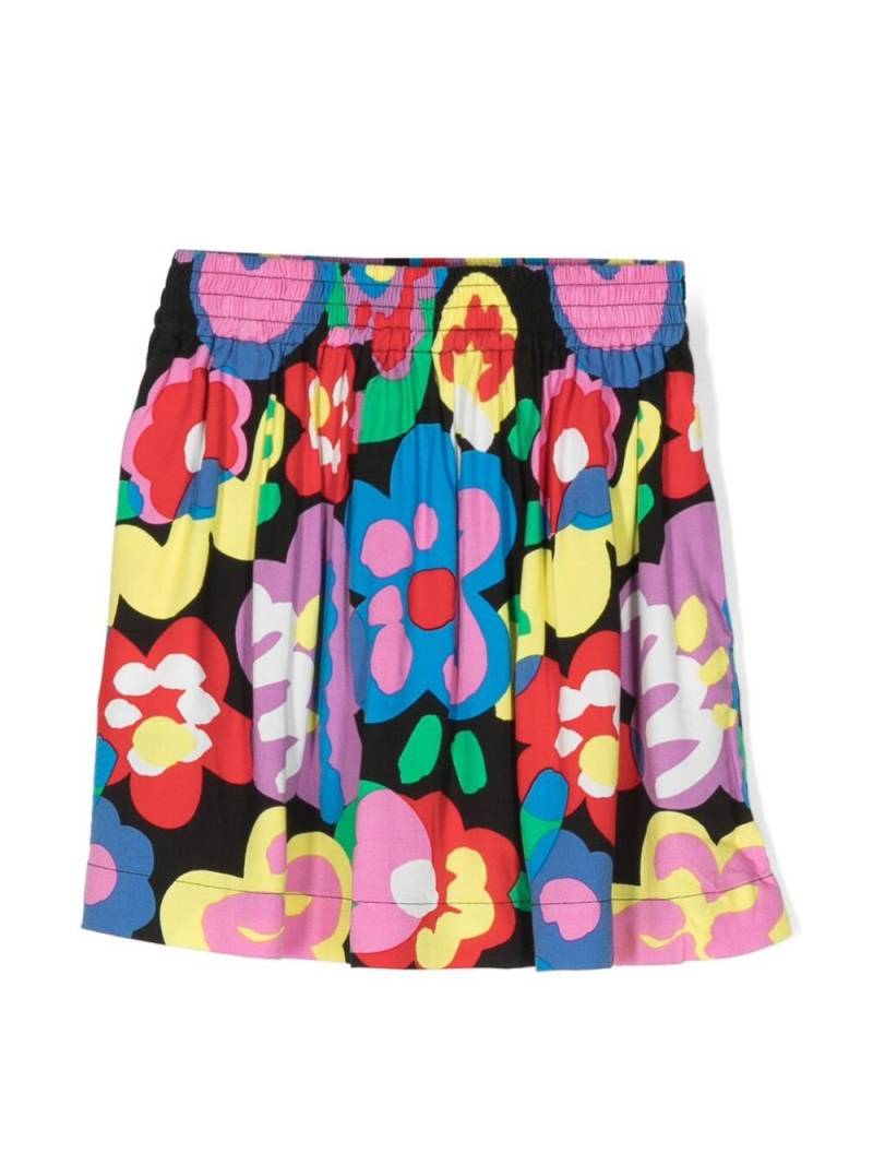 Stella McCartney Kids floral print mini skirt - Black von Stella McCartney Kids