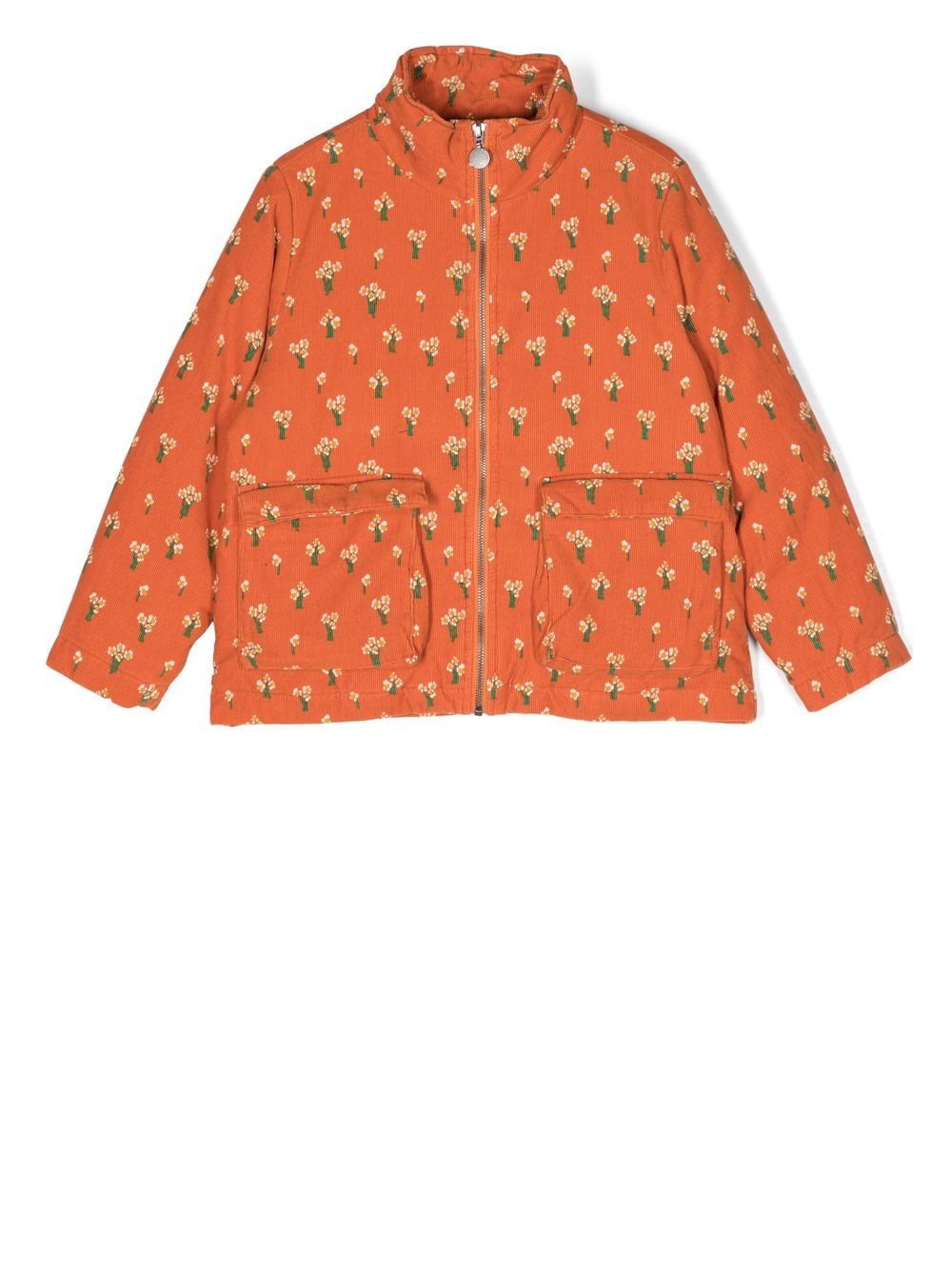 Stella McCartney Kids floral-print zipped jacket - Orange von Stella McCartney Kids