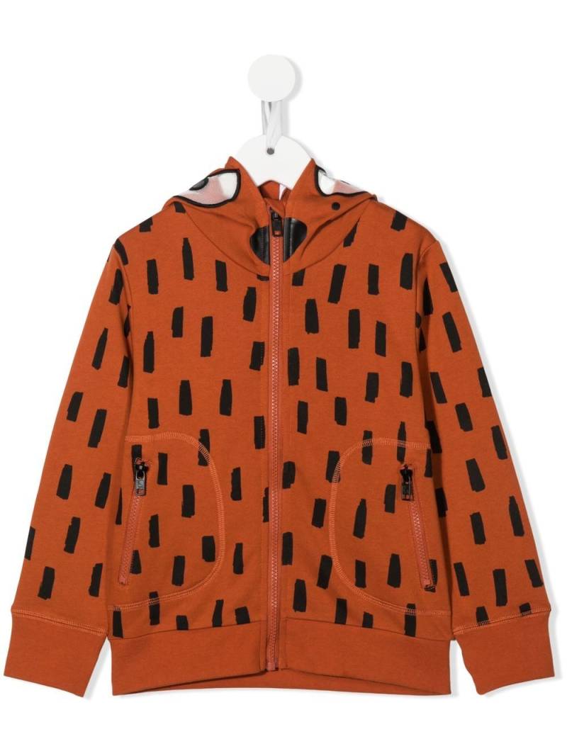 Stella McCartney Kids fox-mask zip-up hoodie - Orange von Stella McCartney Kids