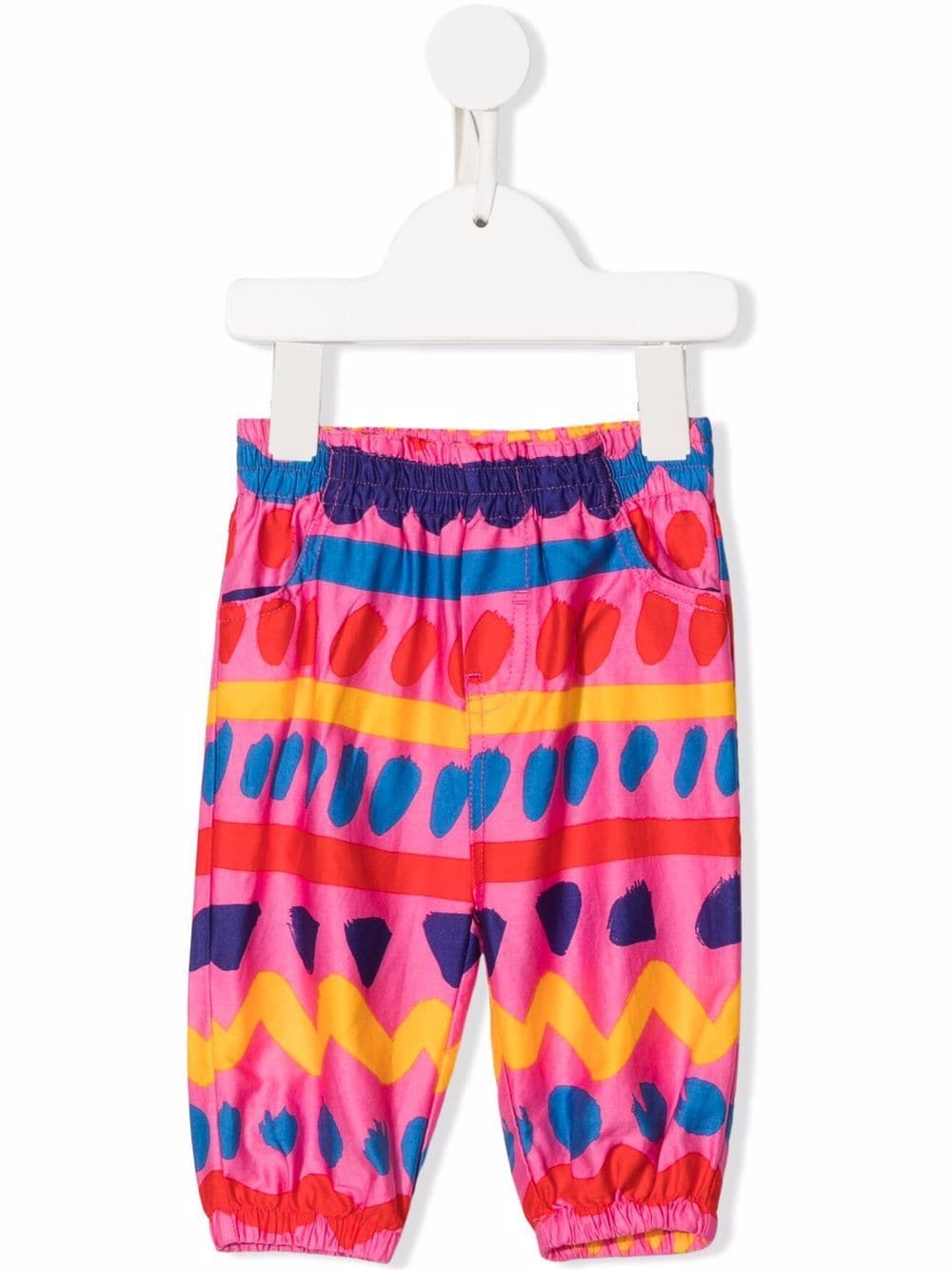 Stella McCartney Kids geometric-print sustainable cotton trousers - Pink von Stella McCartney Kids