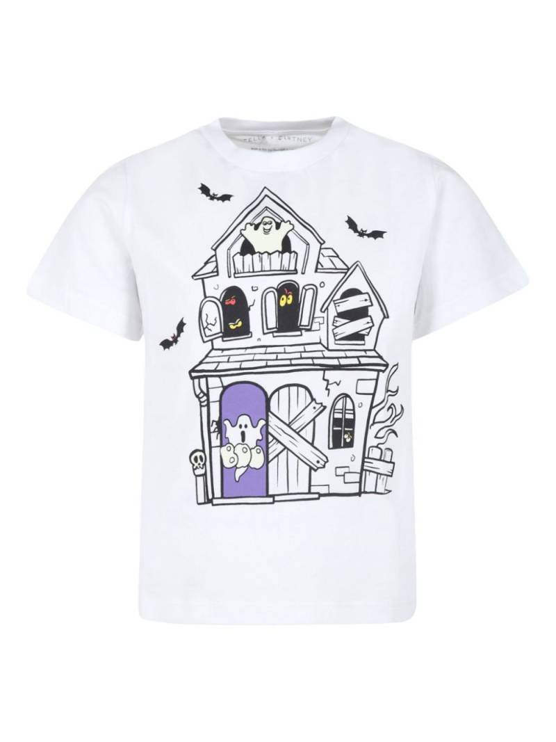 Stella McCartney Kids ghost-print organic cotton T-shirt - White von Stella McCartney Kids