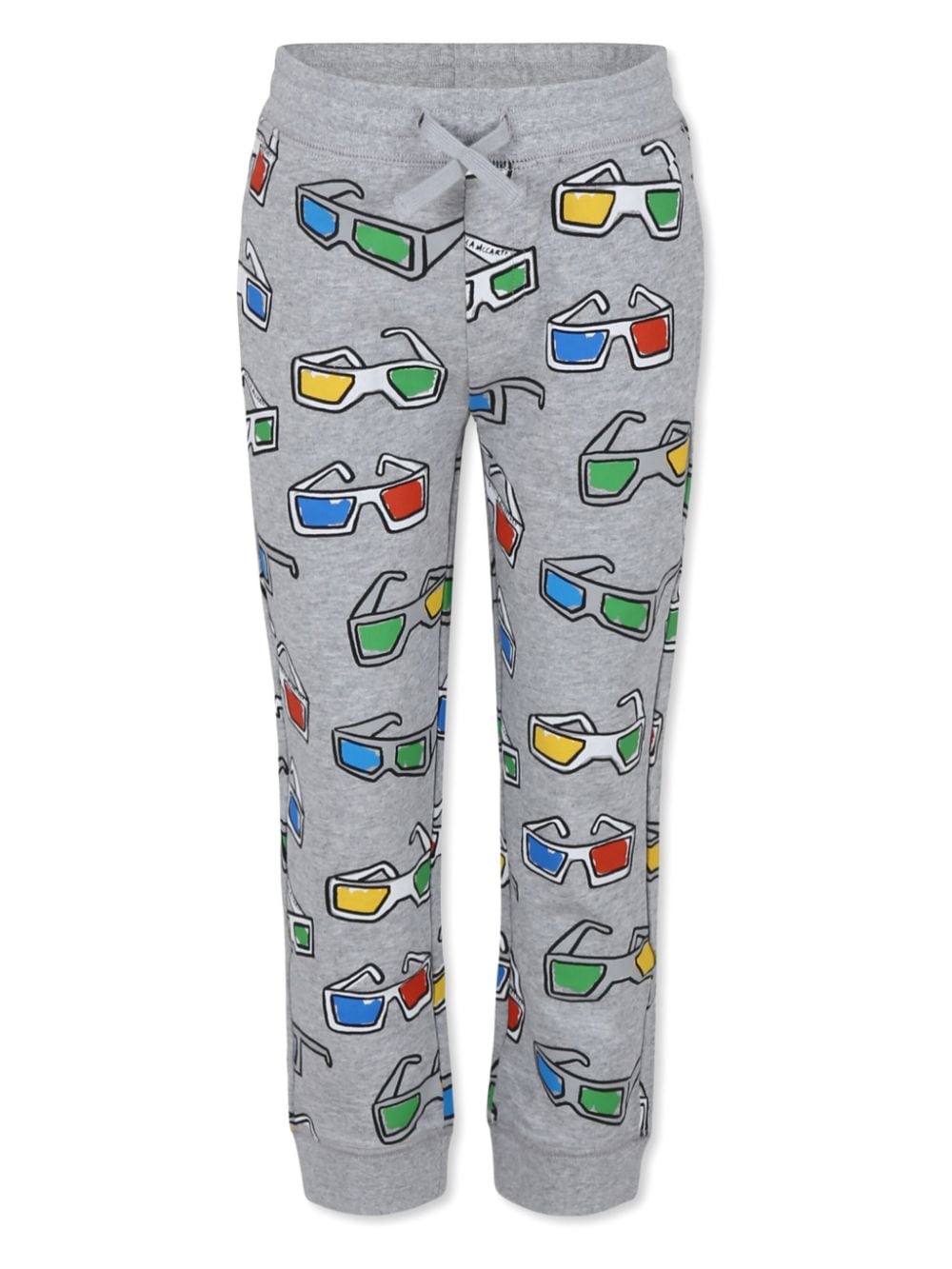 Stella McCartney Kids glasses-print track pants - Grey von Stella McCartney Kids