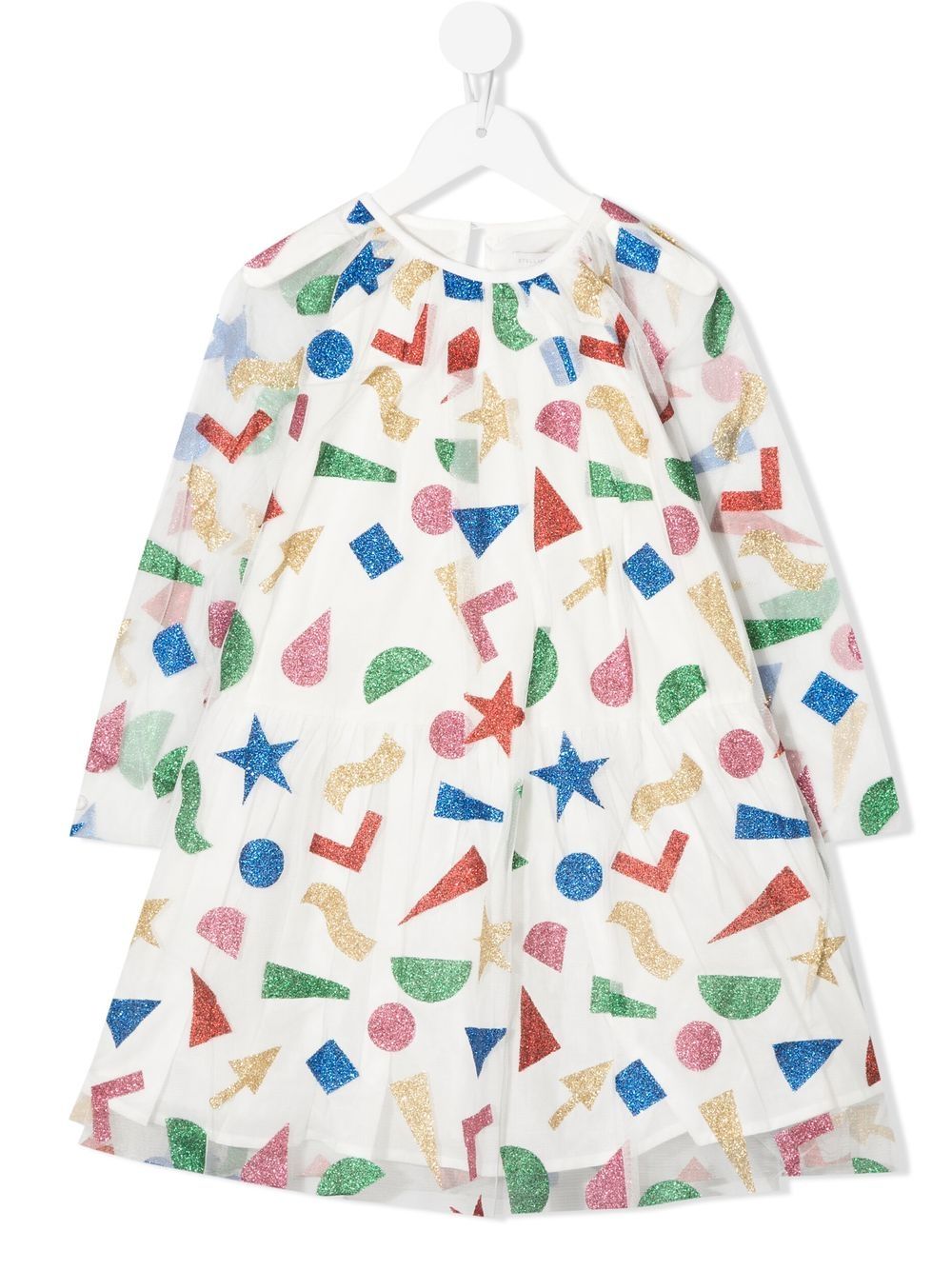 Stella McCartney Kids glitter-shape party dress - White von Stella McCartney Kids