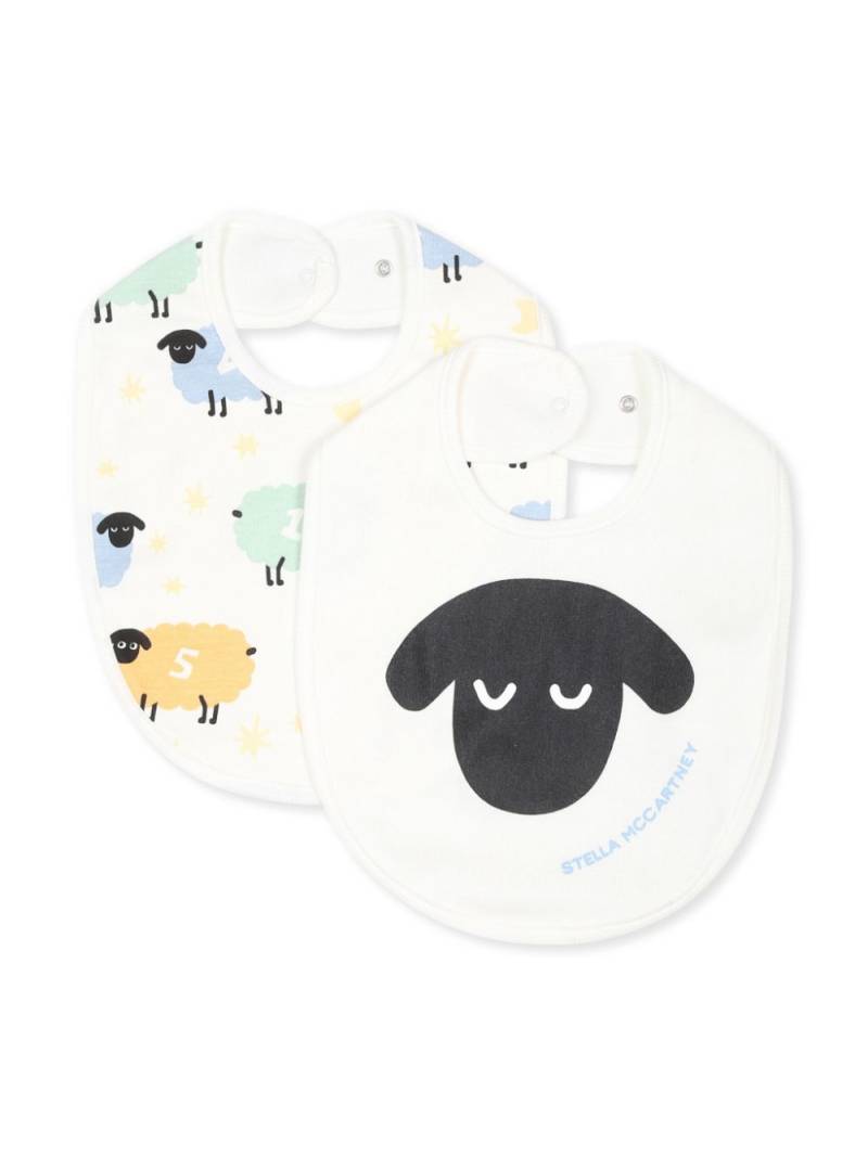 Stella McCartney Kids graphic-print bibs (set of two) - White von Stella McCartney Kids