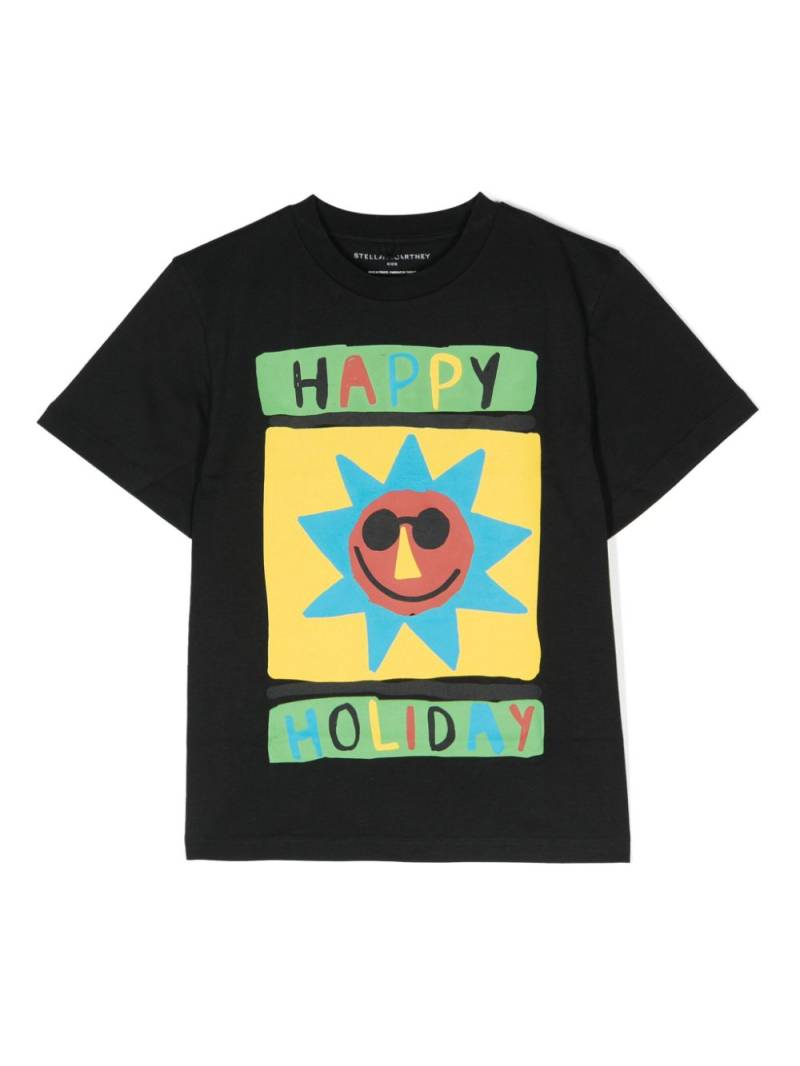 Stella McCartney Kids graphic-print cotton T-shirt - Black von Stella McCartney Kids