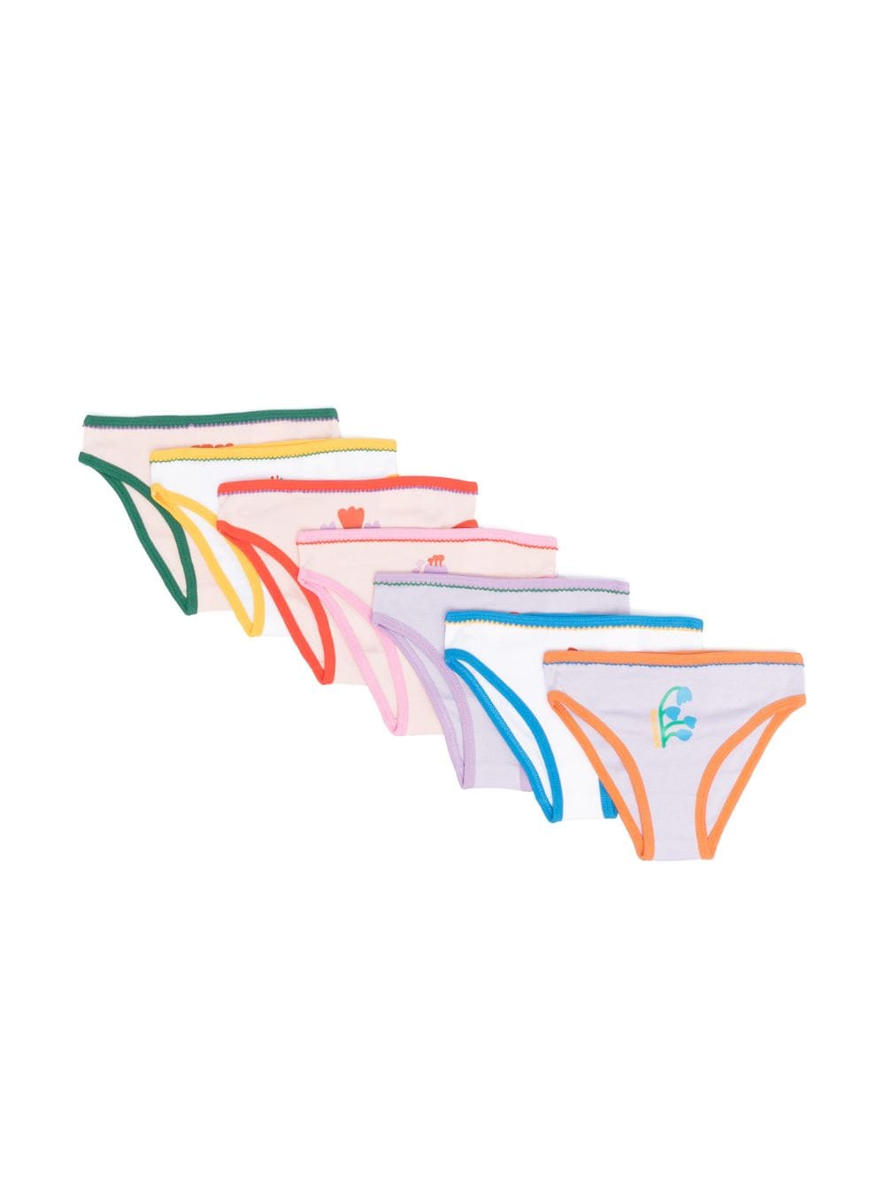 Stella McCartney Kids graphic-print cotton briefs (pack of seven) - White von Stella McCartney Kids