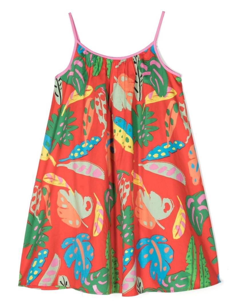 Stella McCartney Kids graphic-print cotton dress - Red von Stella McCartney Kids