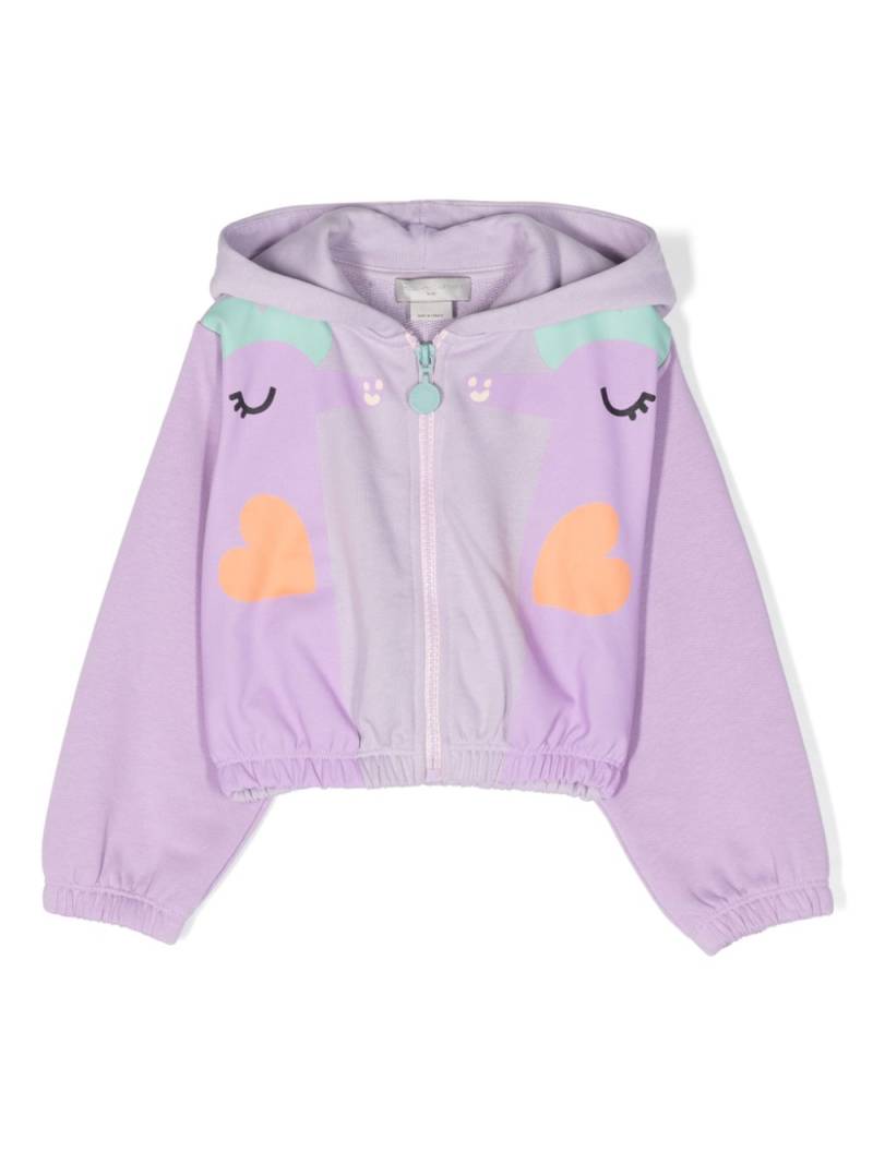 Stella McCartney Kids graphic-print cotton hoodie - Purple von Stella McCartney Kids