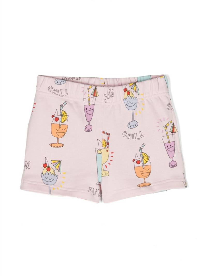 Stella McCartney Kids graphic-print cotton shorts - Pink von Stella McCartney Kids