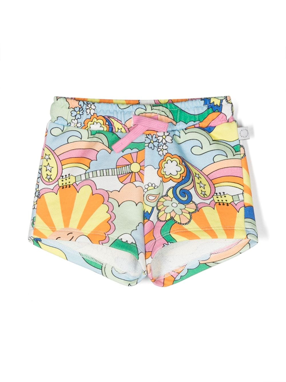 Stella McCartney Kids graphic-print cotton shorts - Yellow von Stella McCartney Kids