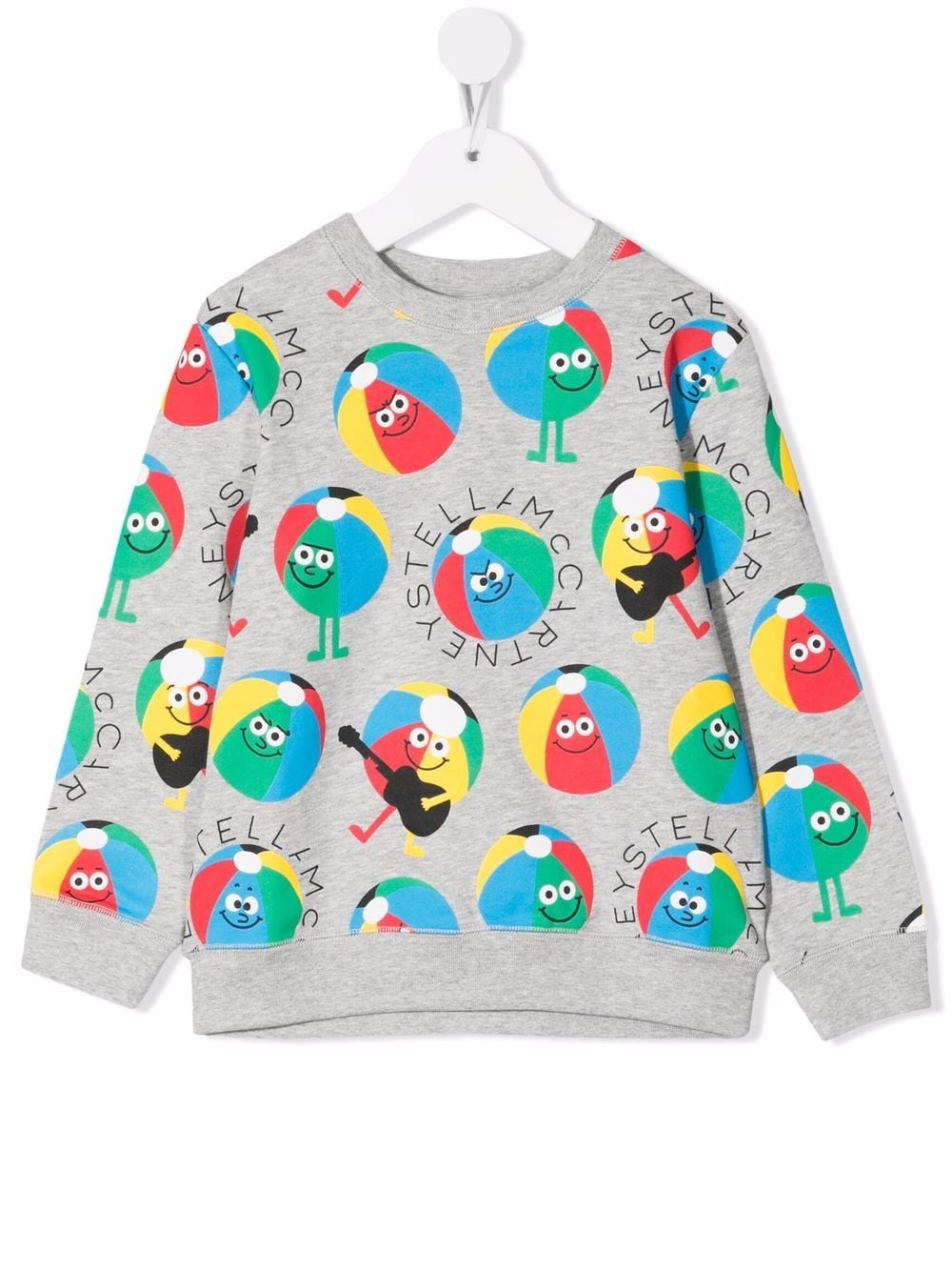 Stella McCartney Kids graphic-print cotton sweatshirt - Grey von Stella McCartney Kids