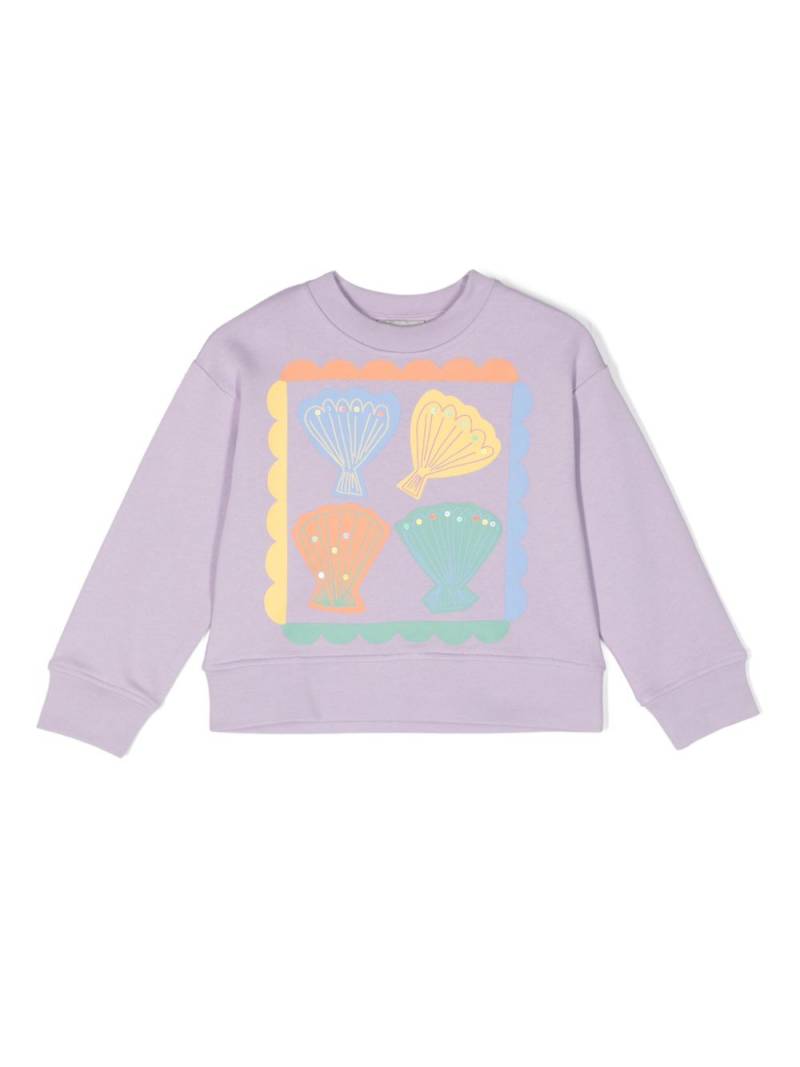 Stella McCartney Kids graphic-print cotton sweatshirt - Purple von Stella McCartney Kids