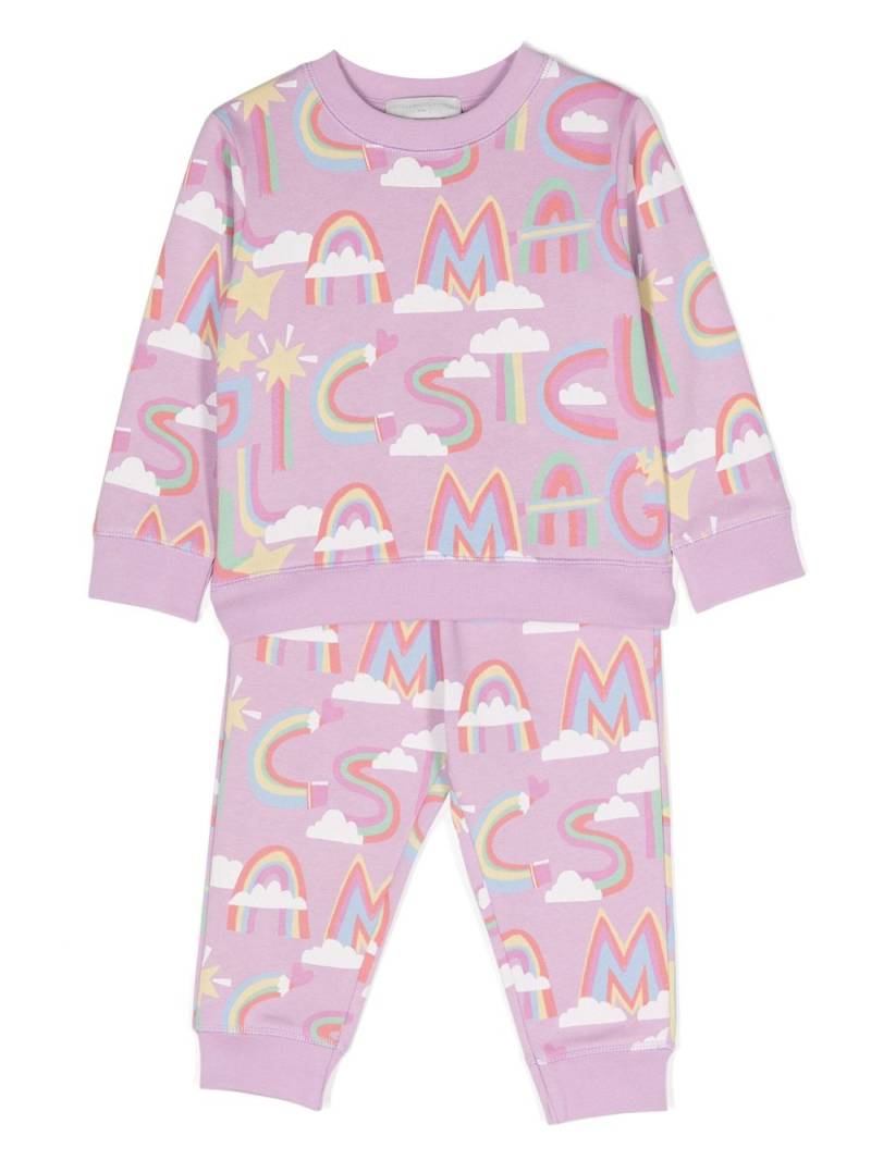 Stella McCartney Kids graphic-print cotton tracksuit - Purple von Stella McCartney Kids