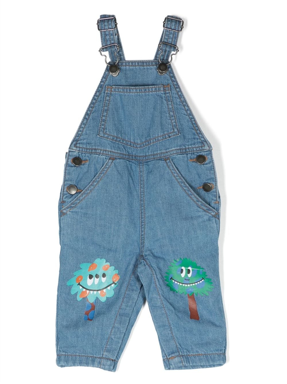 Stella McCartney Kids graphic-print denim dungarees - Blue von Stella McCartney Kids