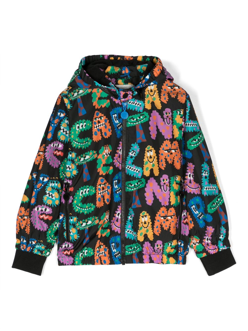 Stella McCartney Kids graphic-print hooded jacket - Black von Stella McCartney Kids