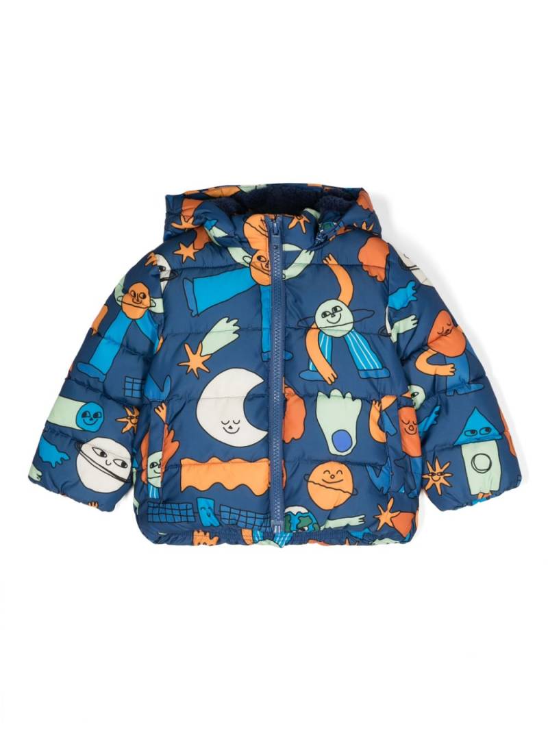 Stella McCartney Kids graphic-print hooded jacket - Blue von Stella McCartney Kids