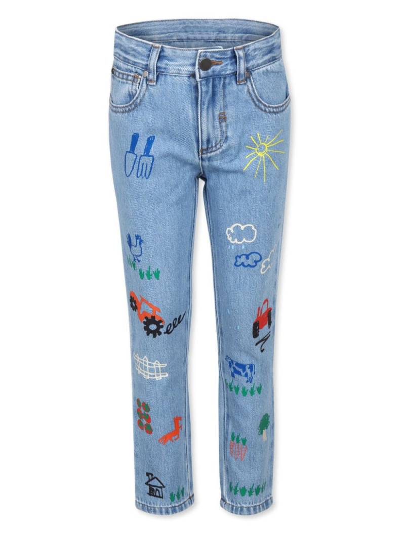 Stella McCartney Kids graphic-print jeans - Blue von Stella McCartney Kids