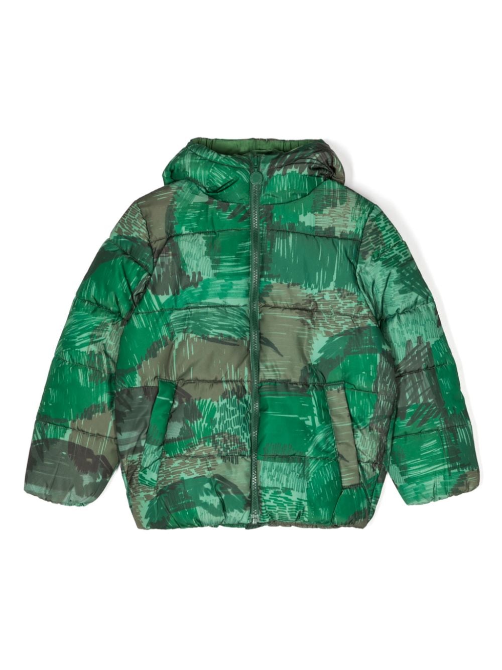 Stella McCartney Kids graphic-print padded jacket - Green von Stella McCartney Kids