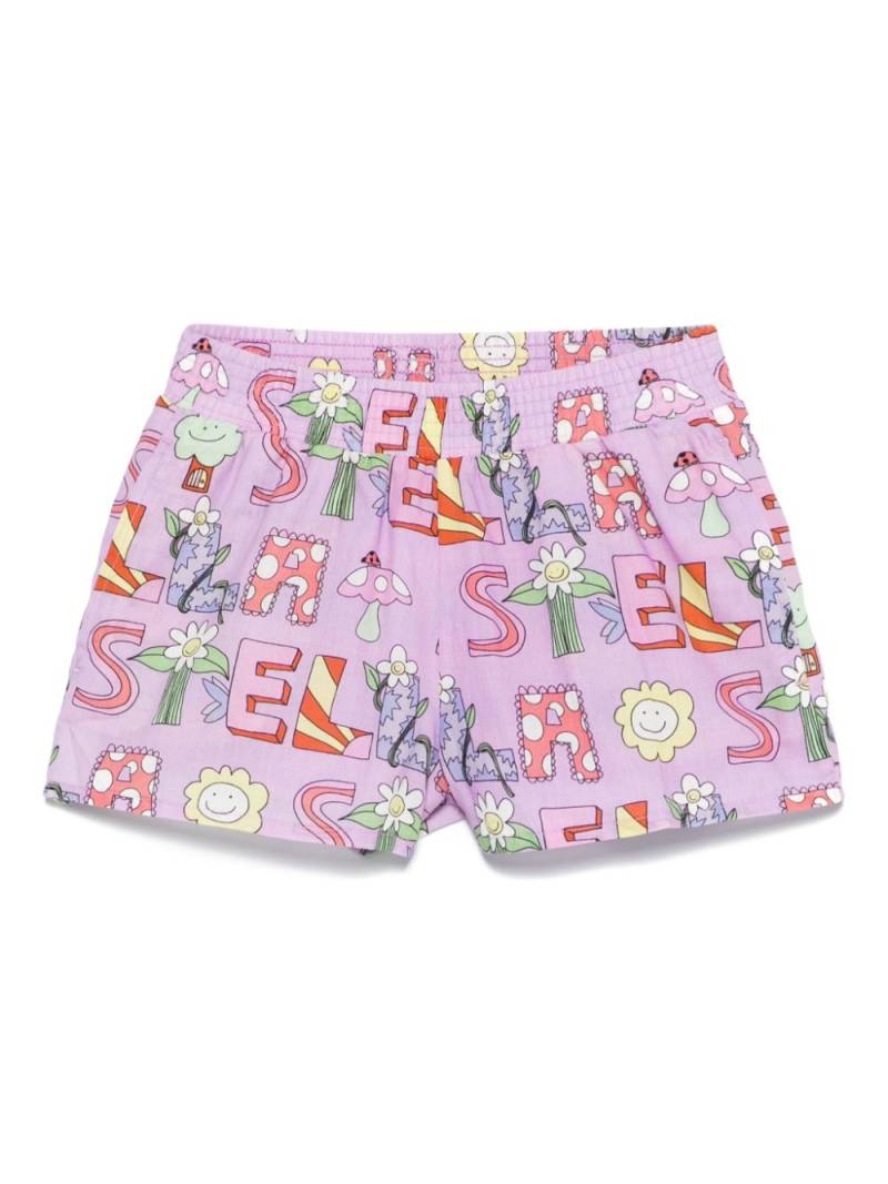 Stella McCartney Kids graphic-print shorts - Purple von Stella McCartney Kids