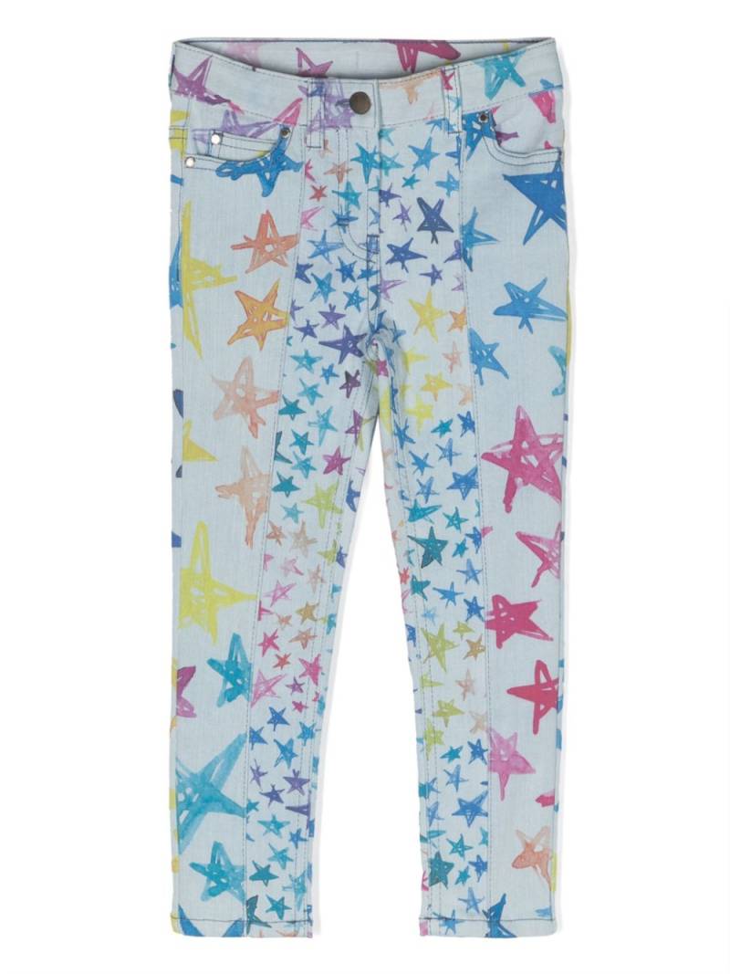 Stella McCartney Kids graphic-print straight-leg jeans - Blue von Stella McCartney Kids