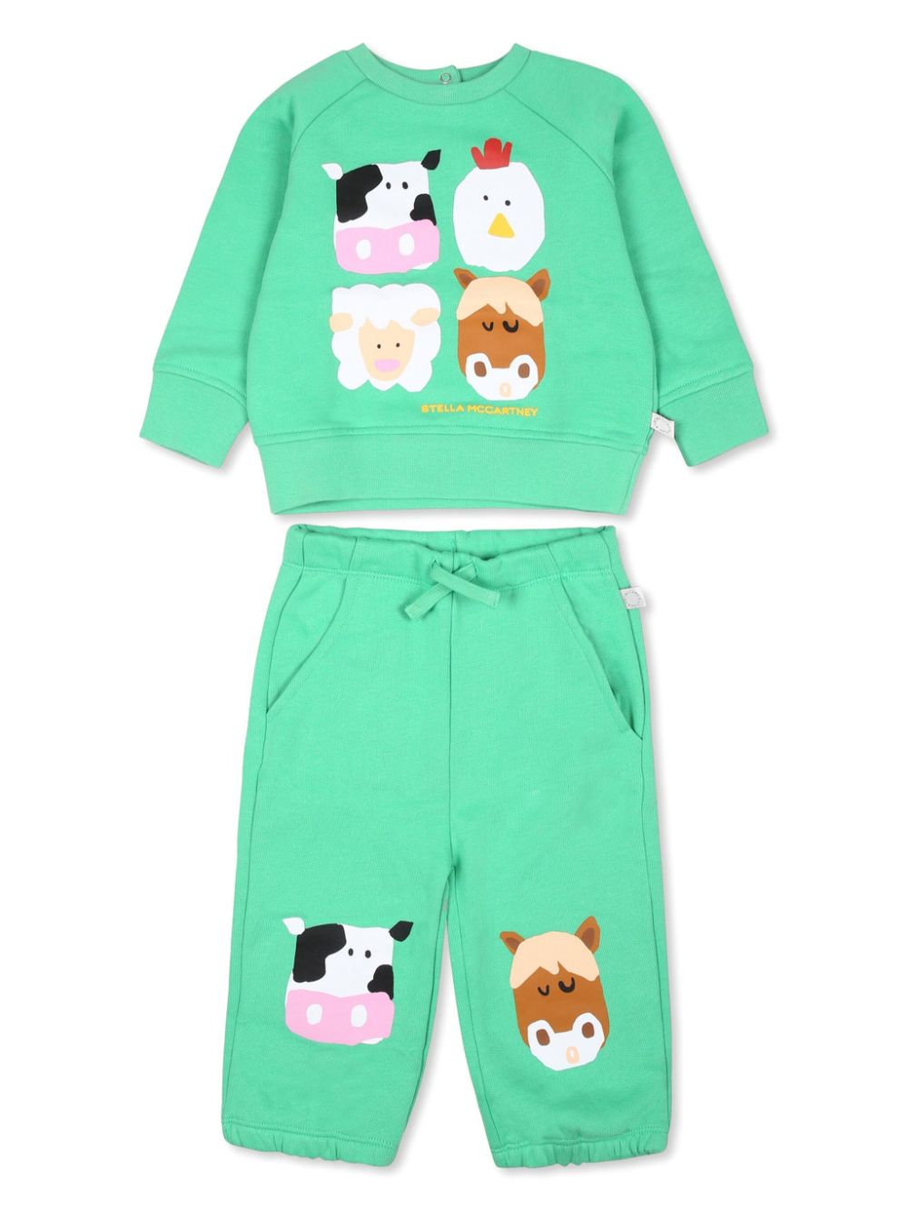 Stella McCartney Kids graphic-print tracksuit set - Green von Stella McCartney Kids