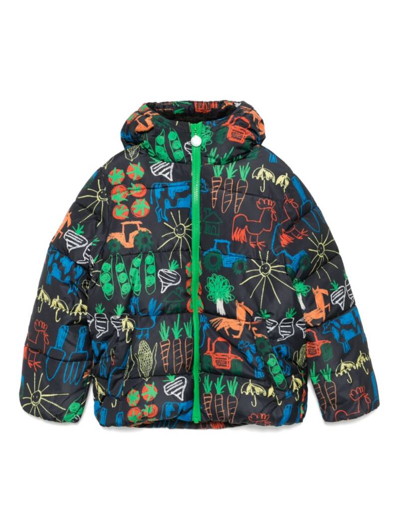 Stella McCartney Kids graphic-printed padded jacket - Black von Stella McCartney Kids