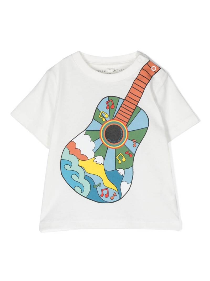 Stella McCartney Kids guitar-print cotton T-shirt - White von Stella McCartney Kids