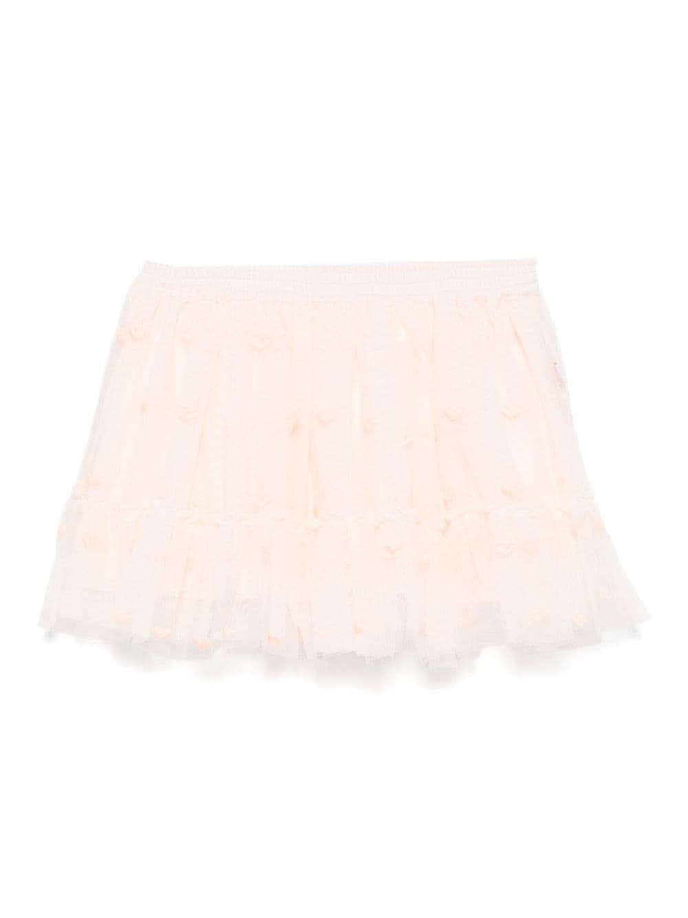 Stella McCartney Kids heart-embroidered skirt - Pink von Stella McCartney Kids