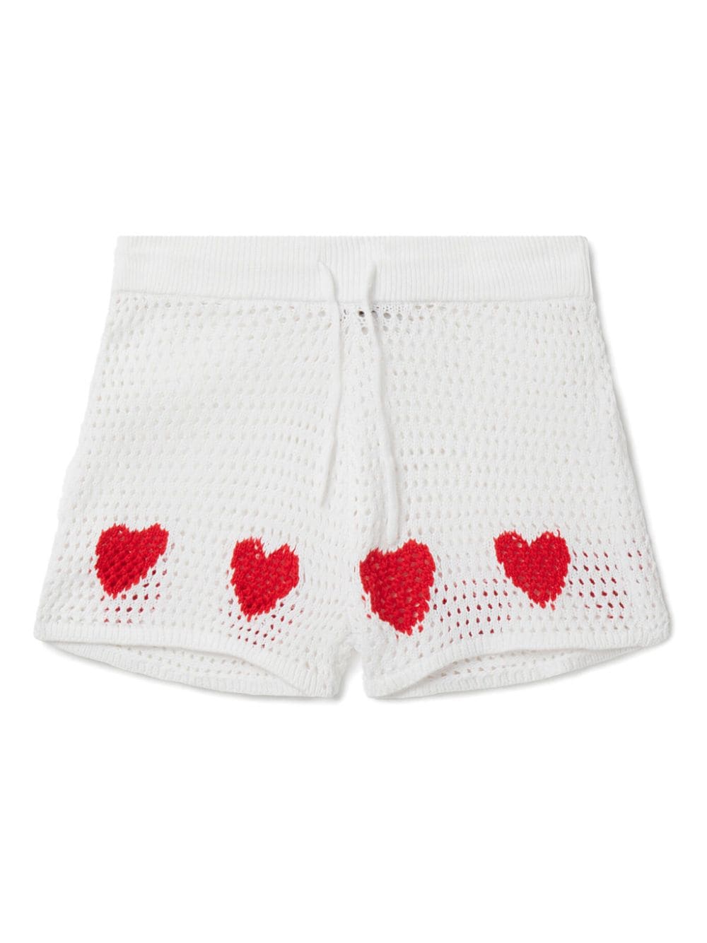 Stella McCartney Kids heart-motif crochet shorts - White von Stella McCartney Kids