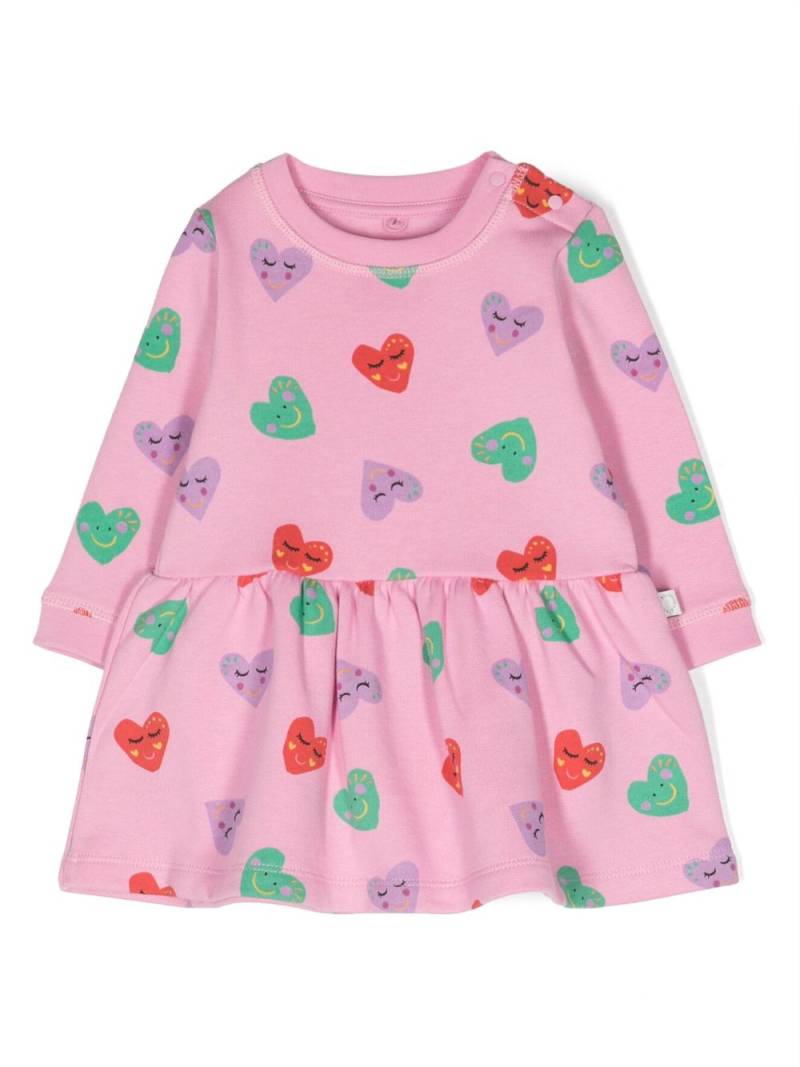 Stella McCartney Kids heart-print long-sleeve dress - Pink von Stella McCartney Kids