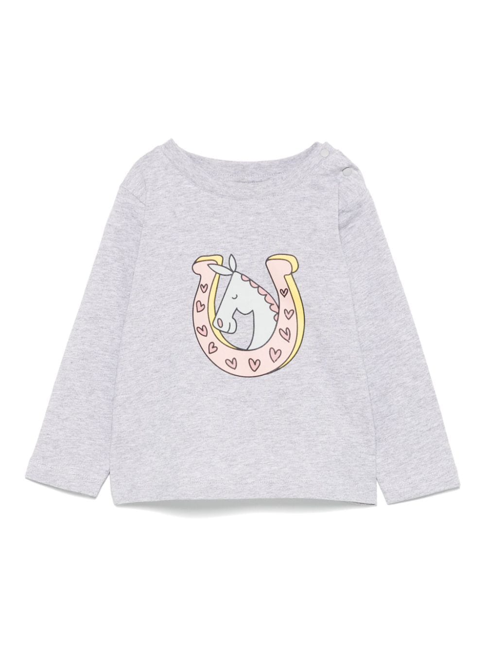 Stella McCartney Kids horse-print T-shirt - Grey von Stella McCartney Kids