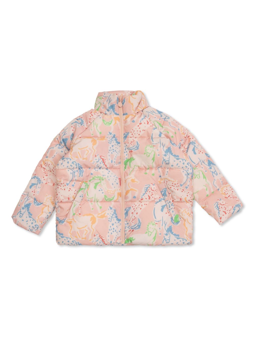 Stella McCartney Kids horse-print puffer jacket - Pink von Stella McCartney Kids