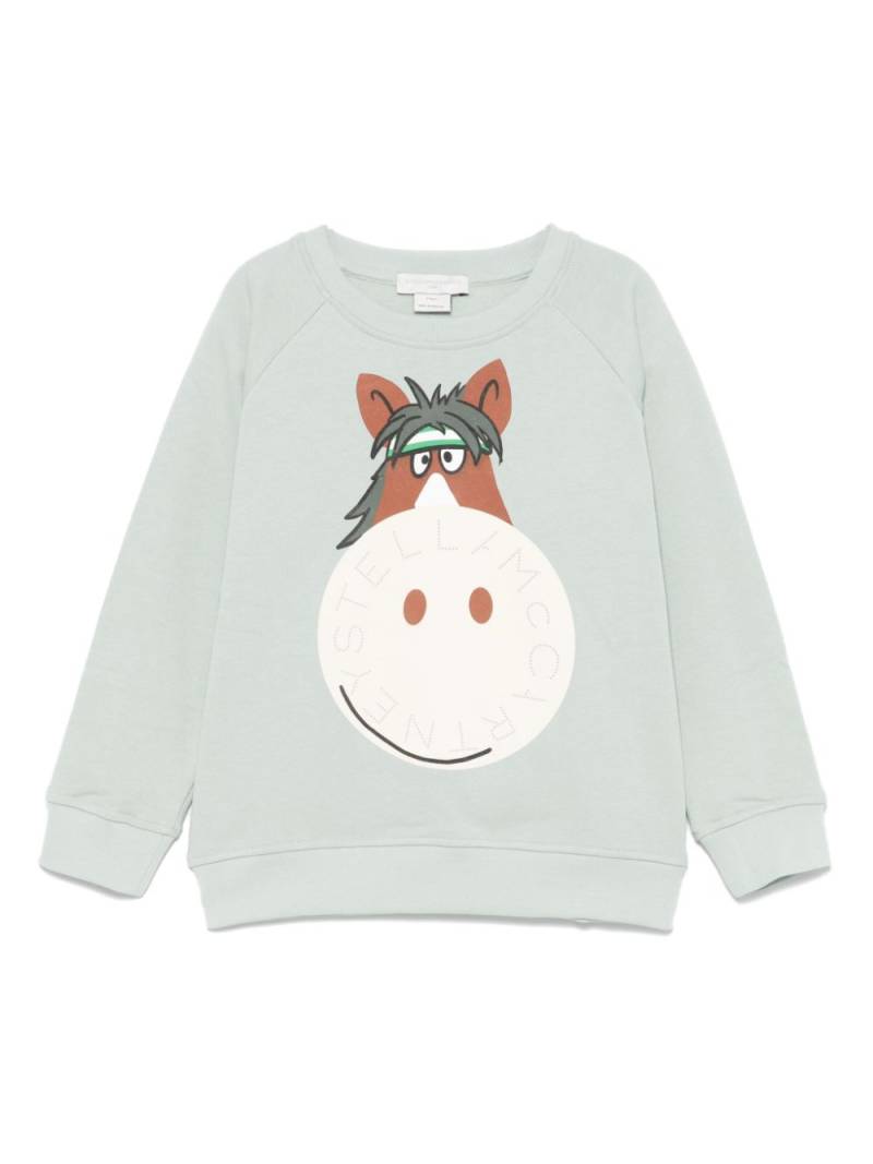 Stella McCartney Kids horse-print sweatshirt - Green von Stella McCartney Kids