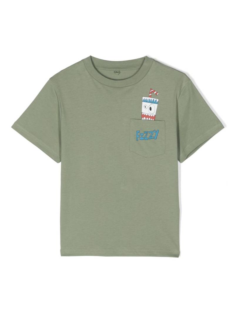 Stella McCartney Kids illustration-print cotton T-shirt - Green von Stella McCartney Kids