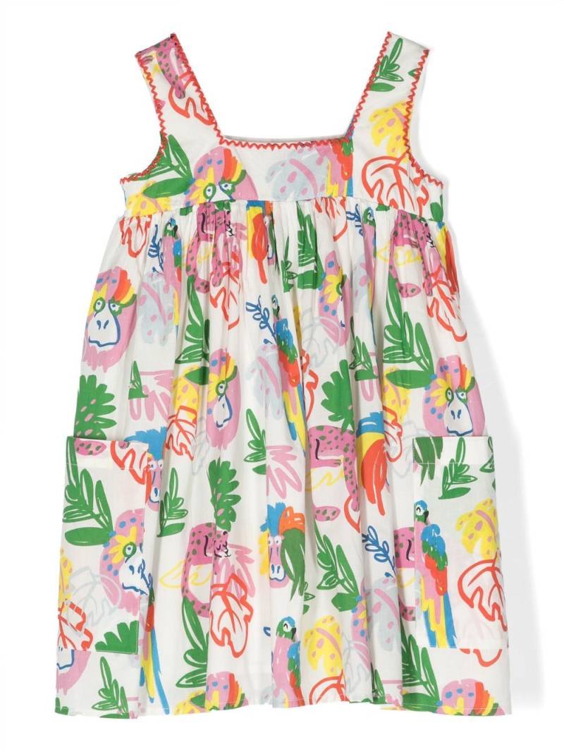 Stella McCartney Kids illustration-print cotton dress - White von Stella McCartney Kids