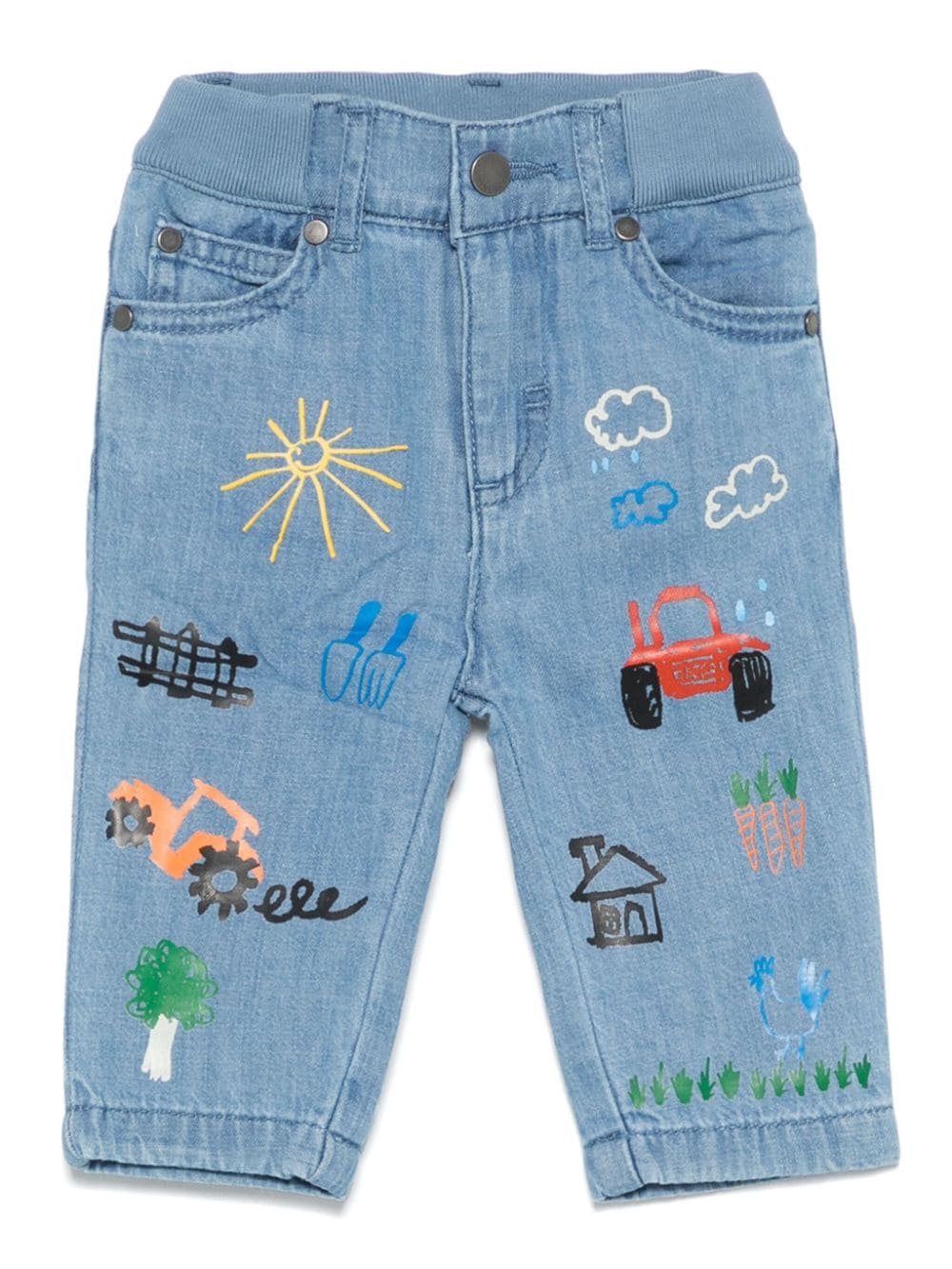 Stella McCartney Kids illustration-print jeans - Blue von Stella McCartney Kids