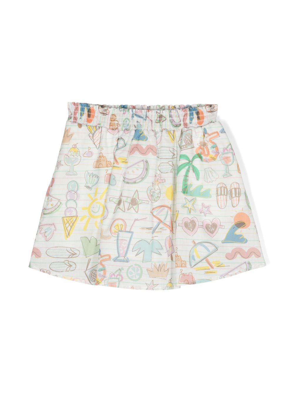 Stella McCartney Kids illustration-style print skirt - White von Stella McCartney Kids