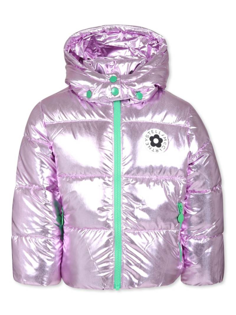 Stella McCartney Kids logo-appliquéd puffer jacket - Pink von Stella McCartney Kids