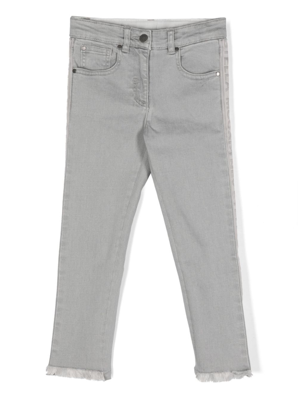 Stella McCartney Kids logo-embellished skinny jeans - Grey von Stella McCartney Kids