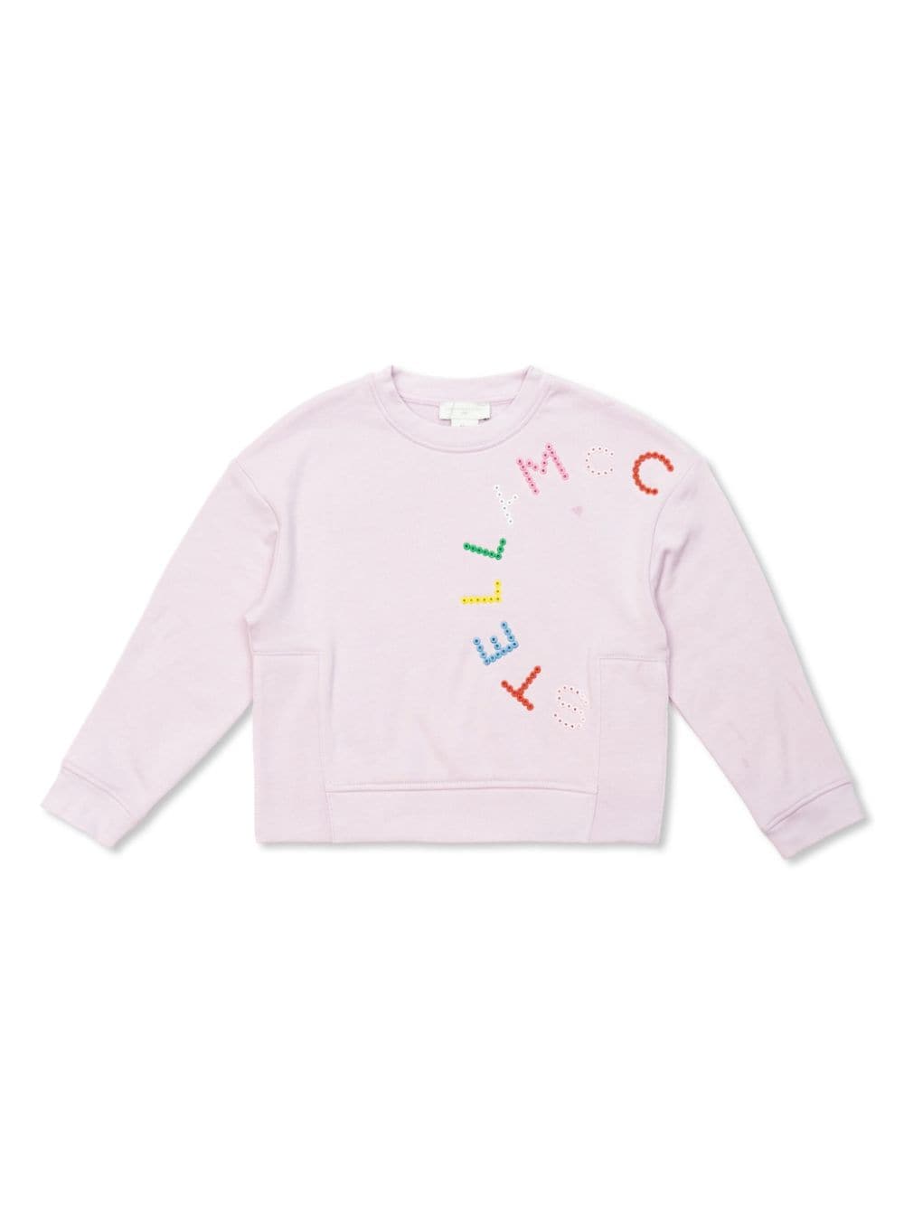 Stella McCartney Kids logo-embroidered cotton sweatshirt - Pink von Stella McCartney Kids