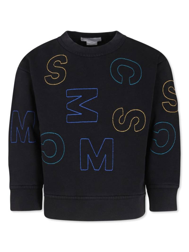 Stella McCartney Kids logo-embroidered sweatshirt - Black von Stella McCartney Kids