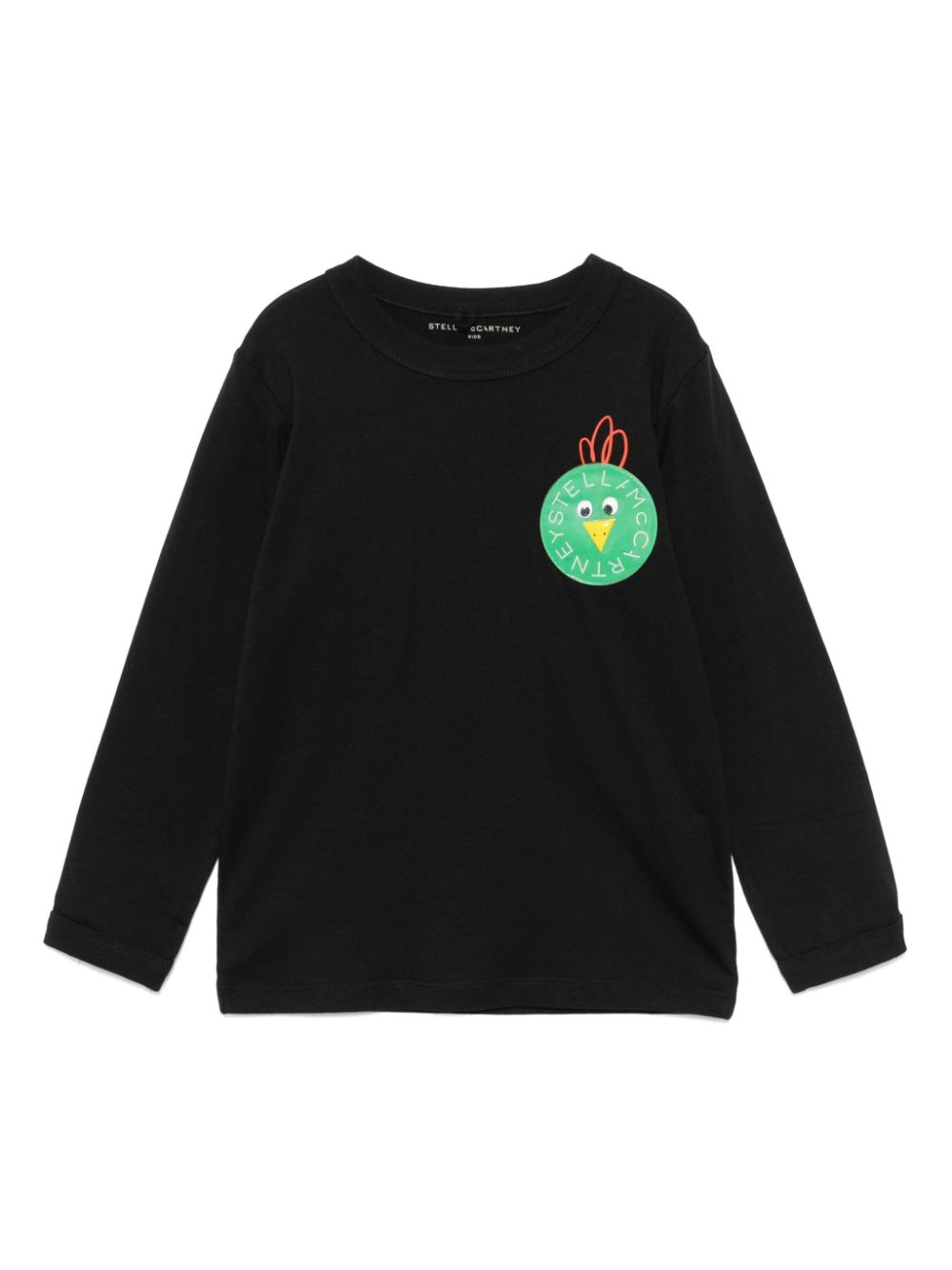 Stella McCartney Kids logo patch cotton T-shirt - Black von Stella McCartney Kids